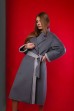 Кашемировое пальто-халат с поясом